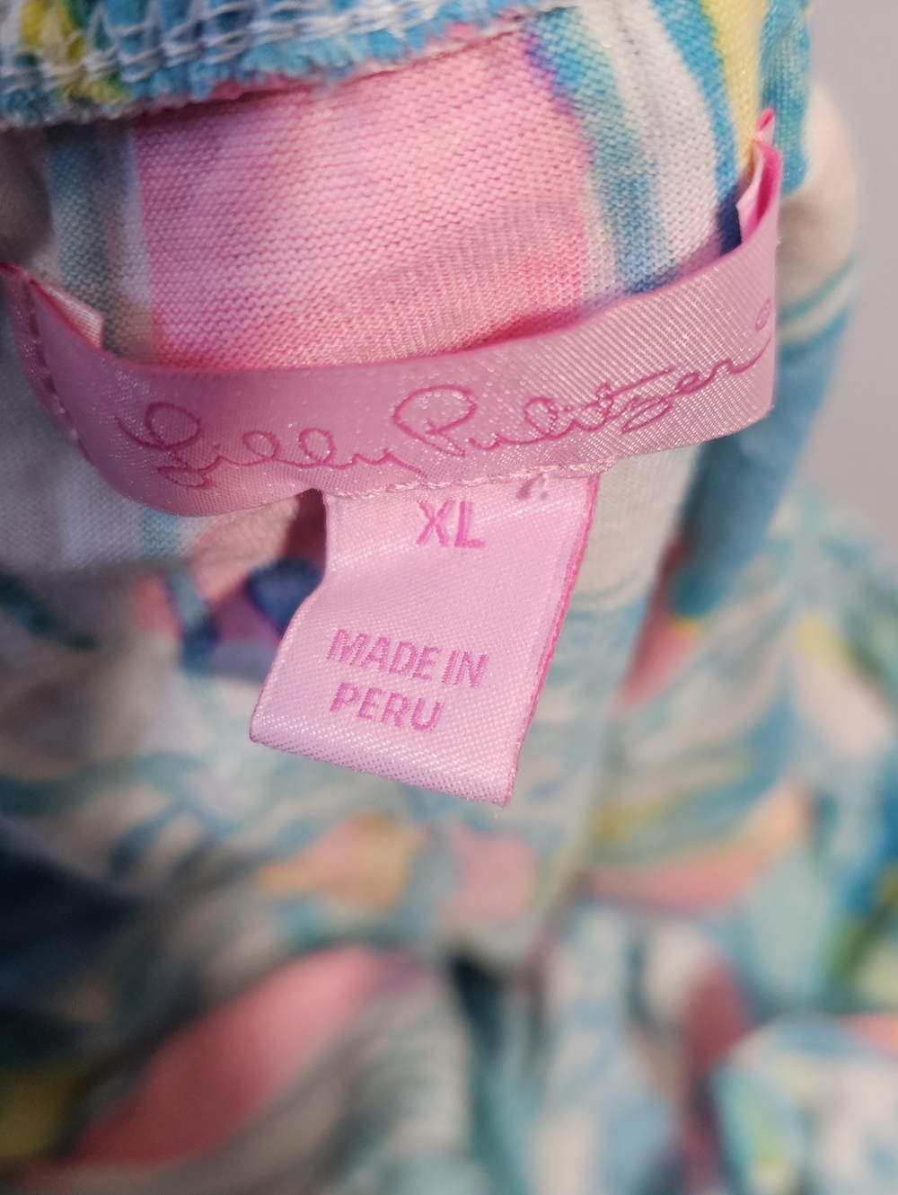 Lilly Pulitzer Colorful Tamiami Off-the-Shoulder Top XL Ruffle Tank Beach - Picture 6 of 8